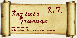 Kazimir Trnavac vizit kartica